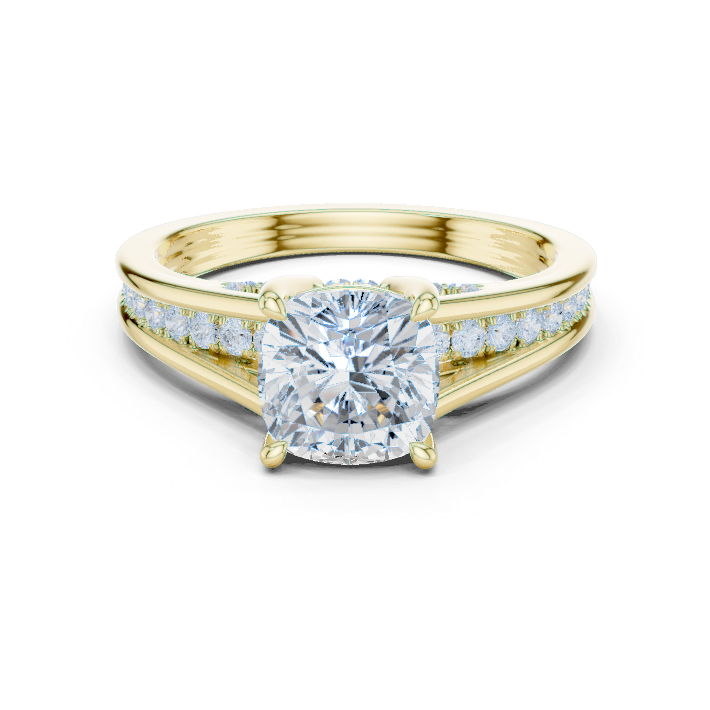 Pave Set 2.30Ct Cushion and Round Cut Top Grade Diamond Unique Delicate Stacking Wedding Ring Gift For Her - HIGHCARAT DIAMONDS
