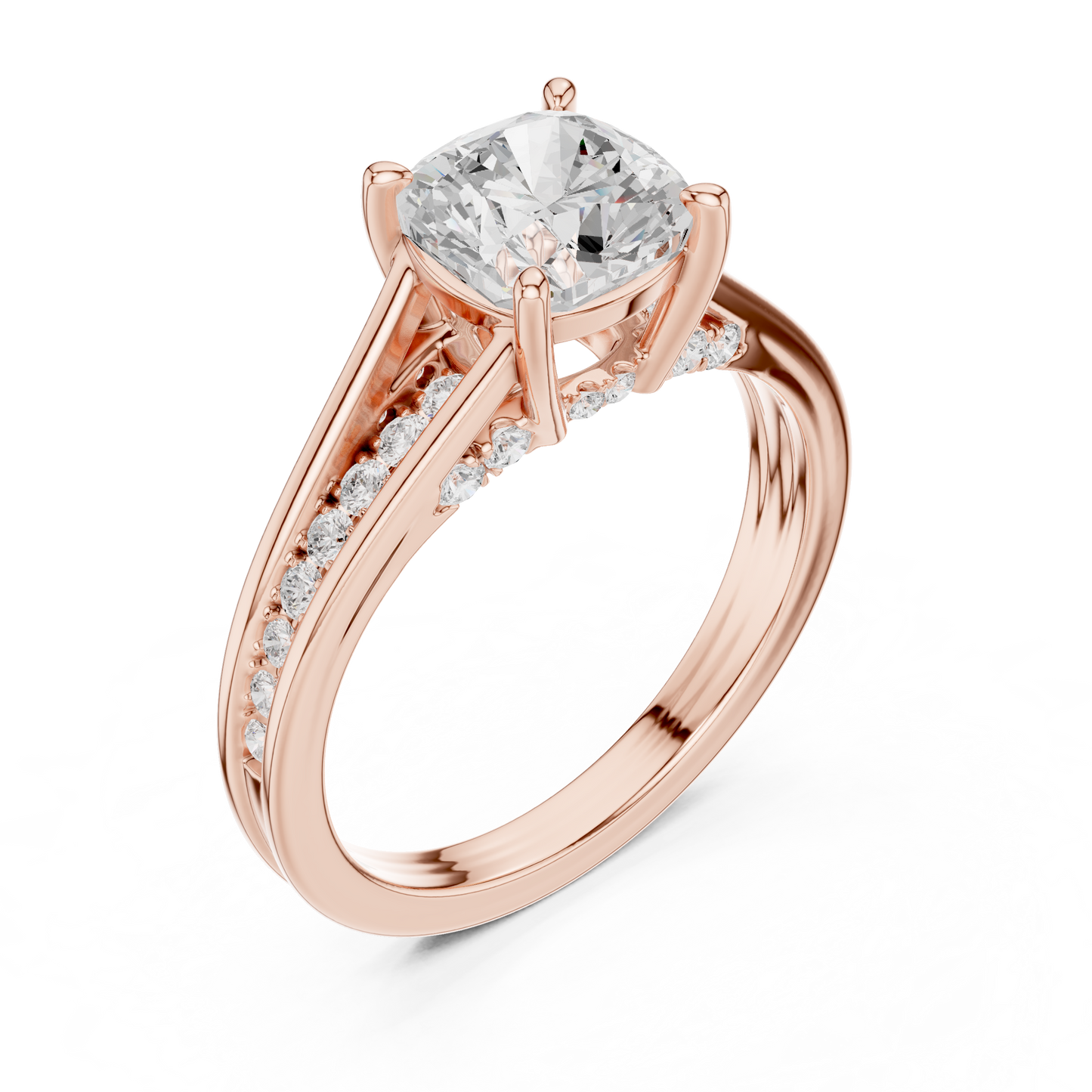 Pave Set 2.30Ct Cushion and Round Cut Top Grade Diamond Unique Delicate Stacking Wedding Ring Gift For Her - HIGHCARAT DIAMONDS