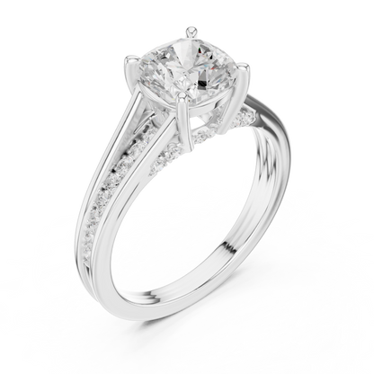 Pave Set 2.30Ct Cushion and Round Cut Top Grade Diamond Unique Delicate Stacking Wedding Ring Gift For Her - HIGHCARAT DIAMONDS
