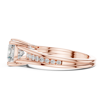 Pave Set 2.30Ct Cushion and Round Cut Top Grade Diamond Unique Delicate Stacking Wedding Ring Gift For Her - HIGHCARAT DIAMONDS