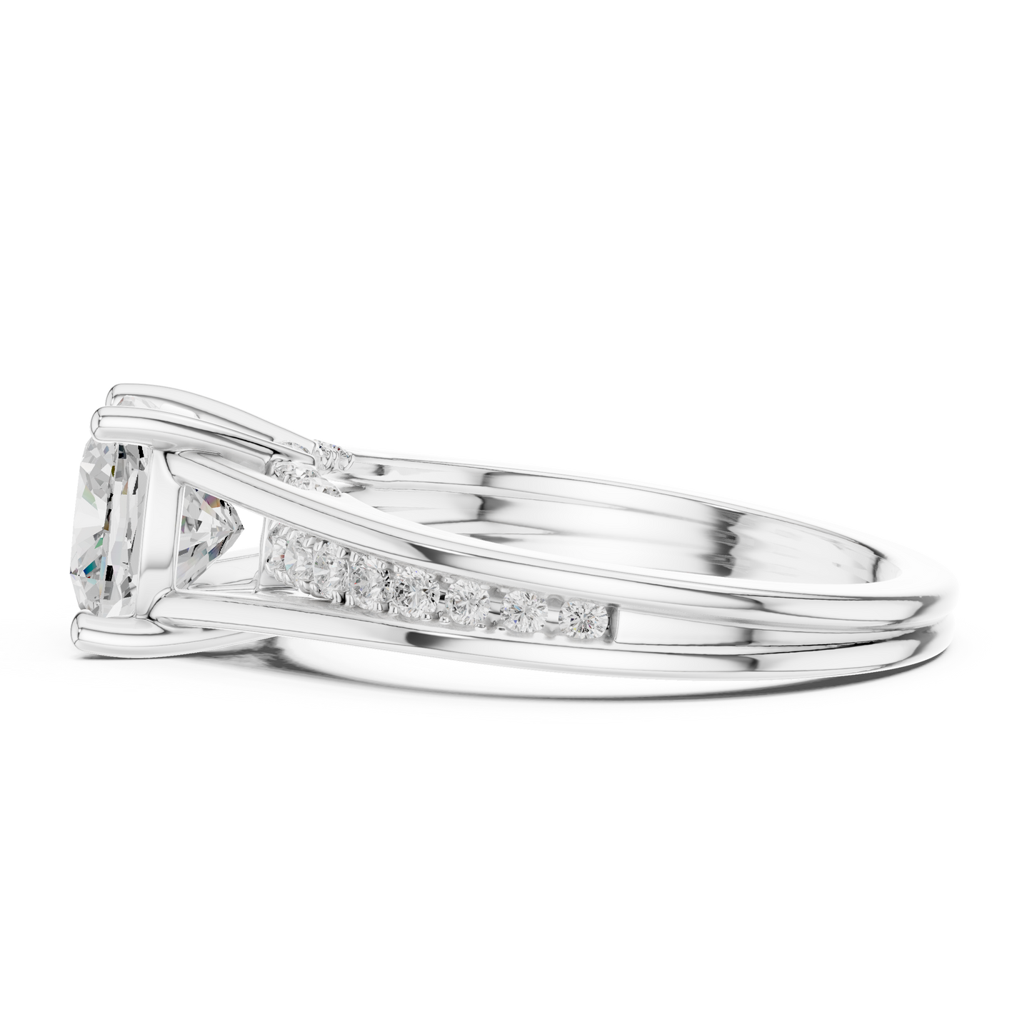 Pave Set 2.30Ct Cushion and Round Cut Top Grade Diamond Unique Delicate Stacking Wedding Ring Gift For Her - HIGHCARAT DIAMONDS