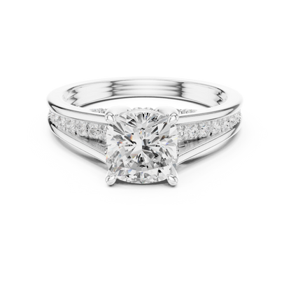 Pave Set 2.30Ct Cushion and Round Cut Top Grade Diamond Unique Delicate Stacking Wedding Ring Gift For Her - HIGHCARAT DIAMONDS