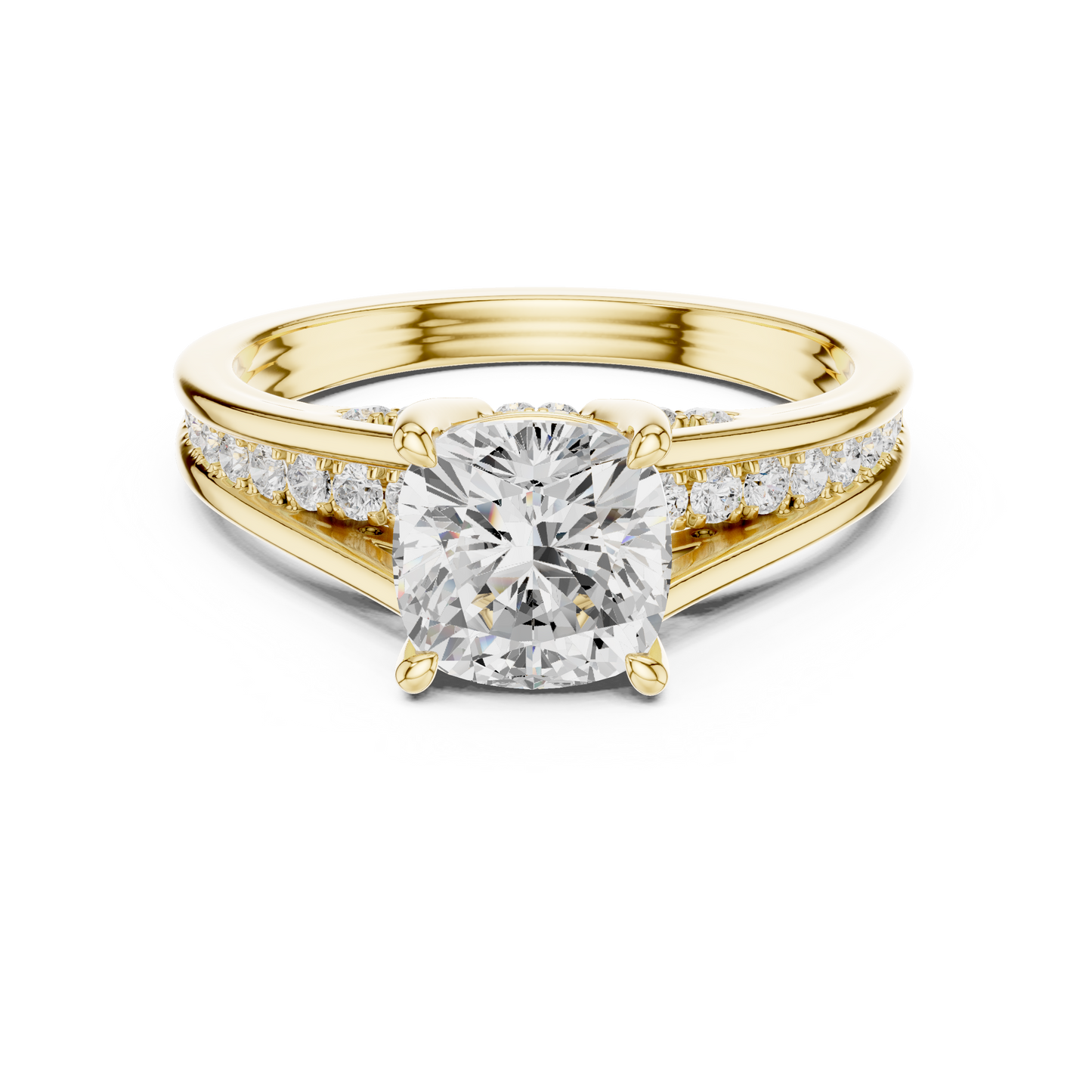 Pave Set 2.30Ct Cushion and Round Cut Top Grade Diamond Unique Delicate Stacking Wedding Ring Gift For Her - HIGHCARAT DIAMONDS