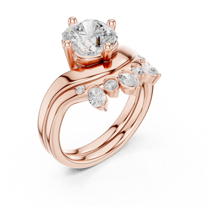 10k Solid Gold Cushion, Round, & Oval Shape Lab Grown Diamond Classic Elegance Diamond Ring For Her - HIGHCARAT DIAMONDS