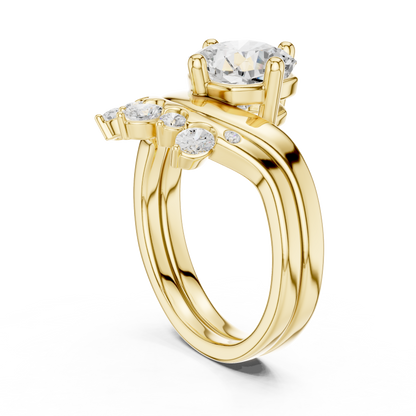 10k Solid Gold Cushion, Round, & Oval Shape Lab Grown Diamond Classic Elegance Diamond Ring For Her - HIGHCARAT DIAMONDS