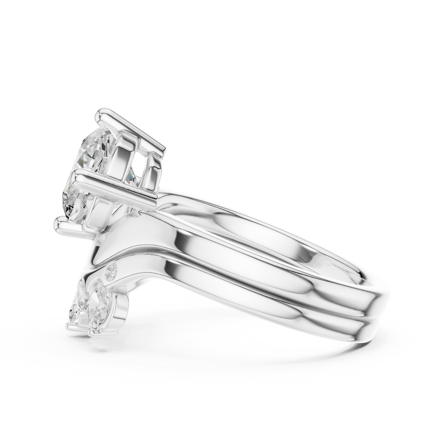 10k Solid Gold Cushion, Round, & Oval Shape Lab Grown Diamond Classic Elegance Diamond Ring For Her - HIGHCARAT DIAMONDS