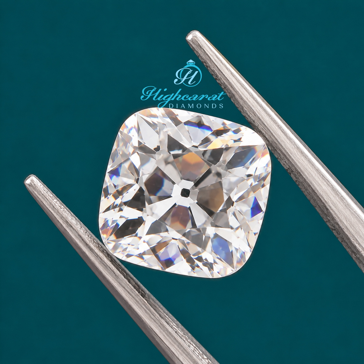 Cushion Shape Old Mine Cut Lab Grown Diamond Stone