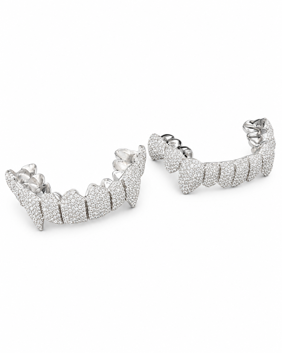 Custom Round Cut Moissanite Diamond Full Pave Set Men's Iced Out Grillz - HIGHCARAT DIAMONDS