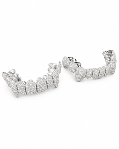 Custom Round Cut Moissanite Diamond Full Pave Set Men's Iced Out Grillz - HIGHCARAT DIAMONDS