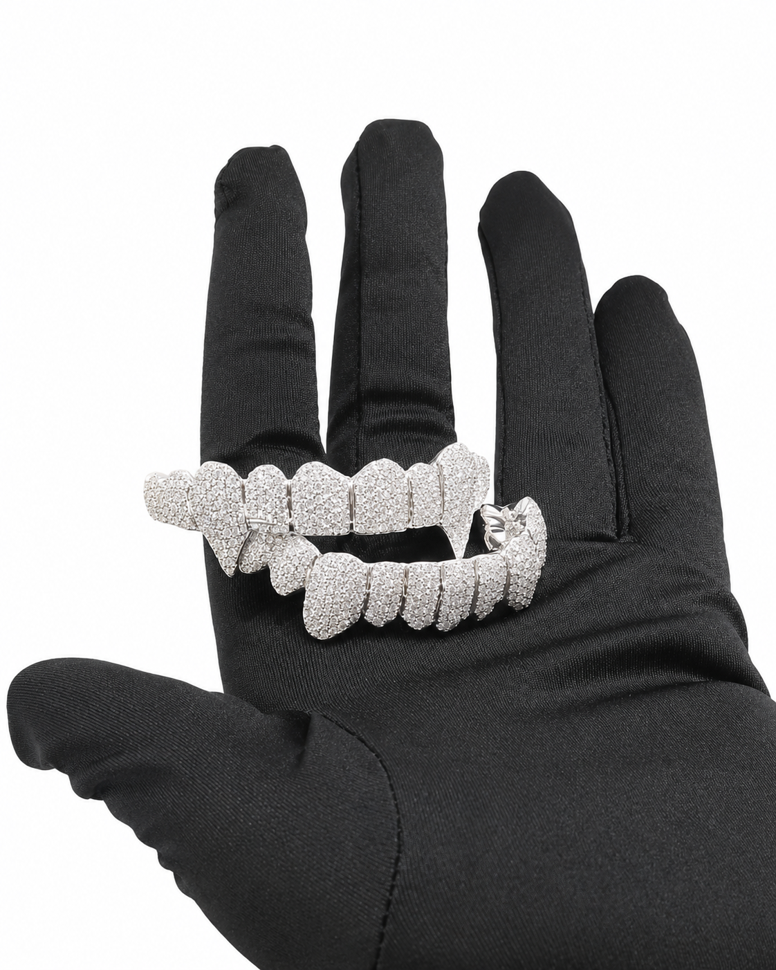 Custom Round Cut Moissanite Diamond Full Pave Set Men's Iced Out Grillz - HIGHCARAT DIAMONDS