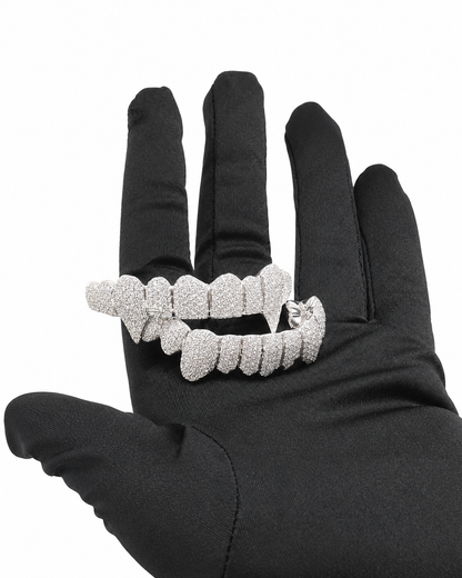 Custom Round Cut Moissanite Diamond Full Pave Set Men's Iced Out Grillz - HIGHCARAT DIAMONDS