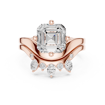 3.47 Ct Round, Oval, And Ascher Cut lab Grown Dainty  Diamond  Ring For Women Wedding Wear