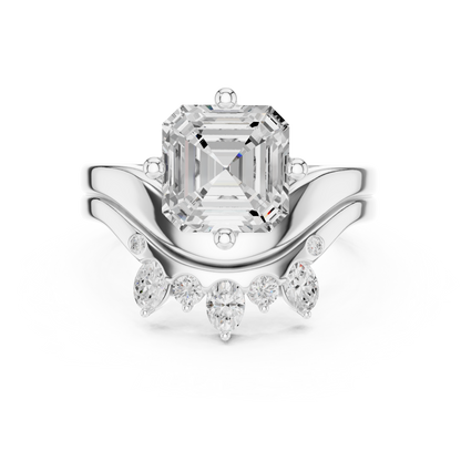 3.47 Ct Round, Oval, And Ascher Cut lab Grown Dainty  Diamond  Ring For Women Wedding Wear