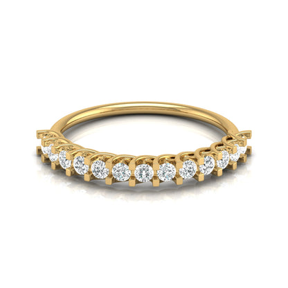 Daily Wearing Diamond Band Ring In 14K Gold Perfect Fit For Any Finger Lab-Grown Or Natural - HIGHCARAT DIAMONDS