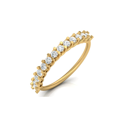 Daily Wearing Diamond Band Ring In 14K Gold Perfect Fit For Any Finger Lab-Grown Or Natural - HIGHCARAT DIAMONDS
