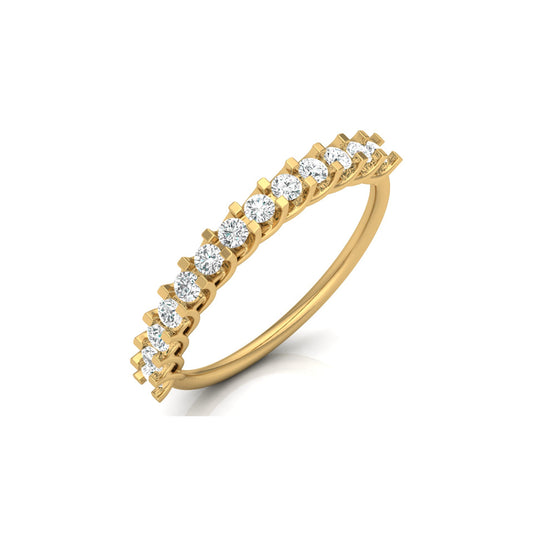 Daily Wearing Diamond Band Ring In 14K Gold Perfect Fit For Any Finger Lab-Grown Or Natural - HIGHCARAT DIAMONDS
