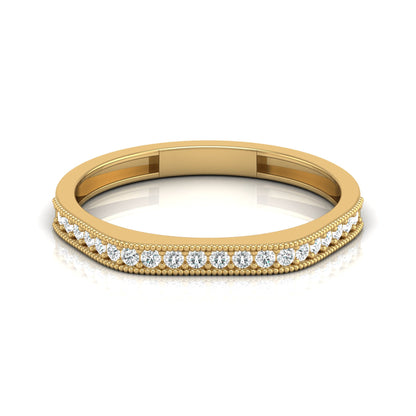 Dainty 0.16 CT Round Cut Colorless Engagement Band Ring Everyday Chic - HIGHCARAT DIAMONDS