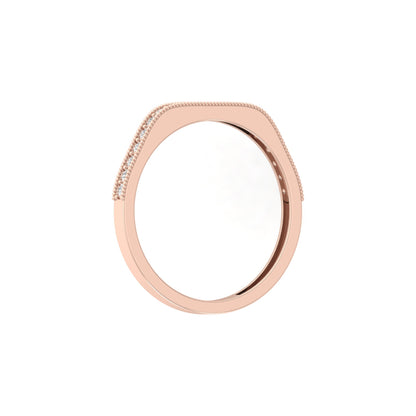 Dainty 0.16 CT Round Cut Colorless Engagement Band Ring Everyday Chic - HIGHCARAT DIAMONDS