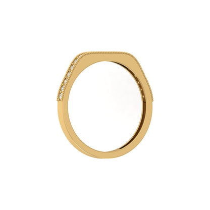 Dainty 0.16 CT Round Cut Colorless Engagement Band Ring Everyday Chic - HIGHCARAT DIAMONDS