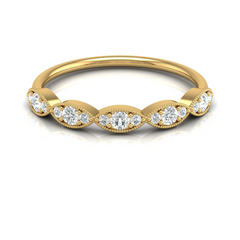 Dainty 0.28 CT Round Diamond Eternity Band Ring Women's Jewelry - HIGHCARAT DIAMONDS
