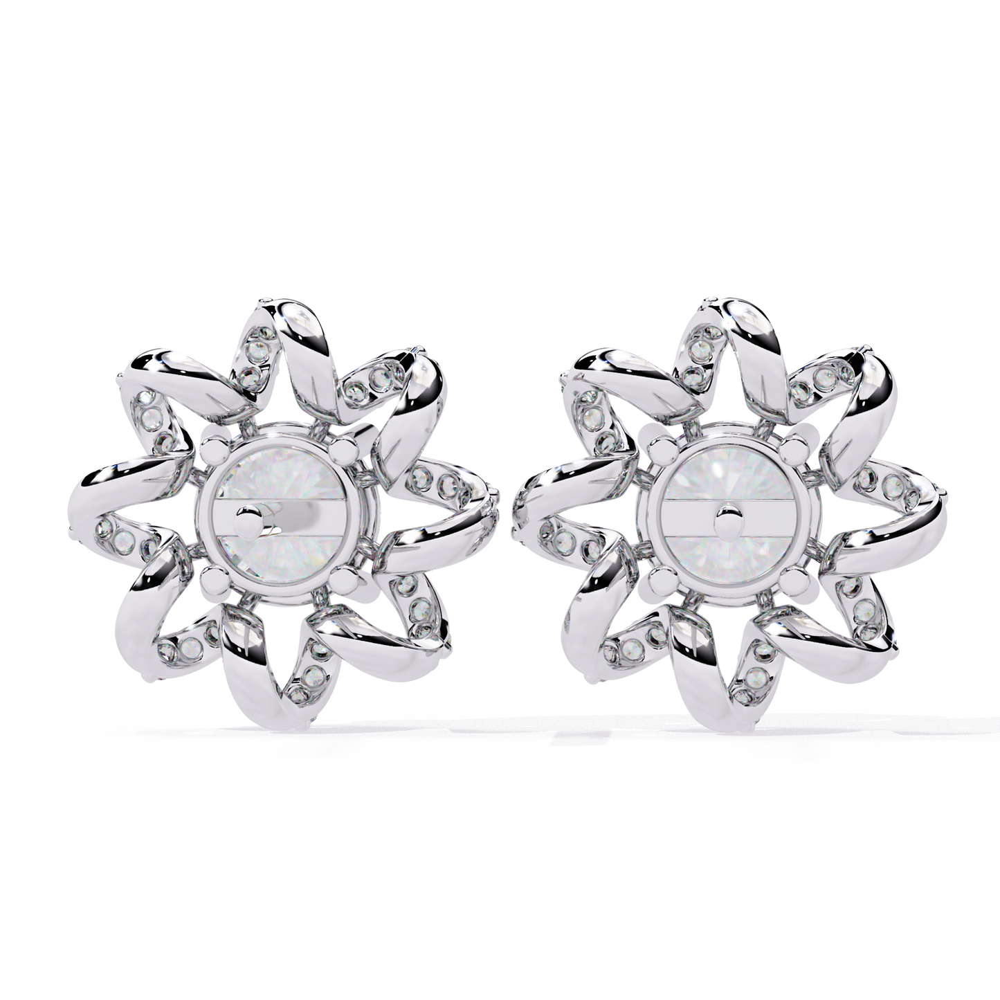 Dainty Flower Shape 1.93Ct Round Cut Lab Grown Diamond Antique Elegant Handmade Stud Earring For Women's - HIGHCARAT DIAMONDS
