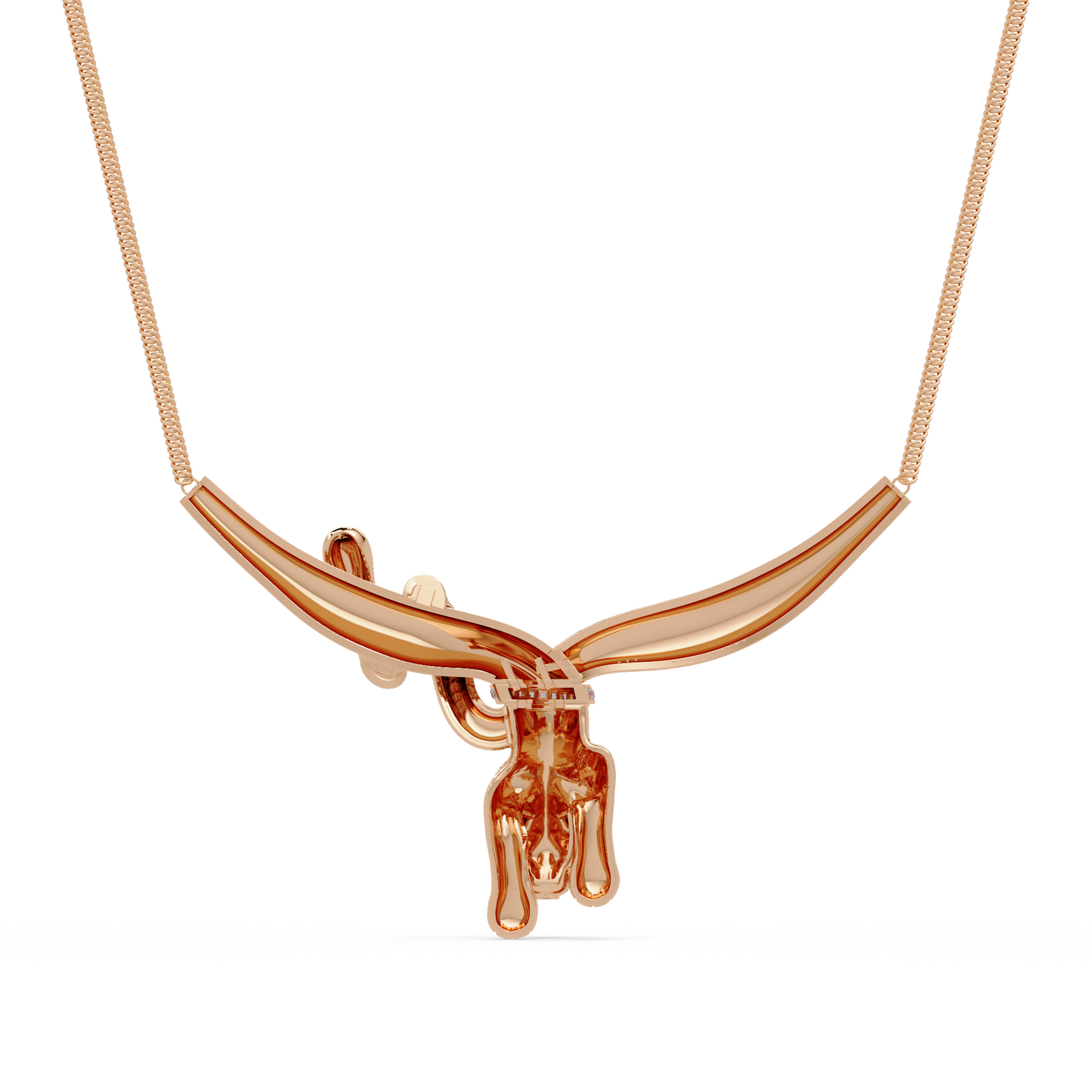 Diamond Panther Claw Pendant Necklace in Rose Gold - HIGHCARAT DIAMONDS