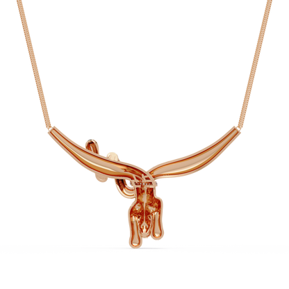 Diamond Panther Claw Pendant Necklace in Rose Gold - HIGHCARAT DIAMONDS