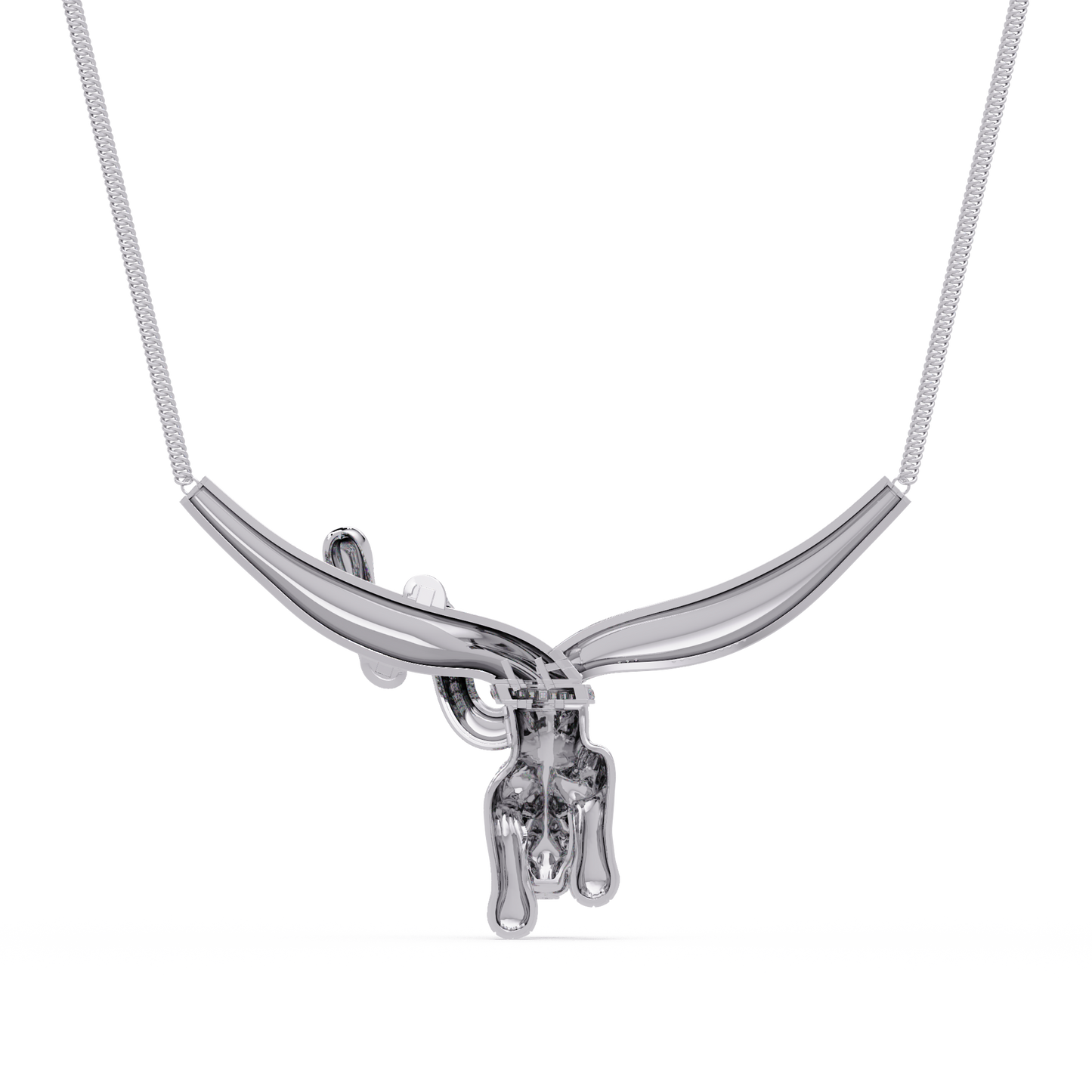 Diamond Panther Claw Pendant Necklace in Rose Gold - HIGHCARAT DIAMONDS