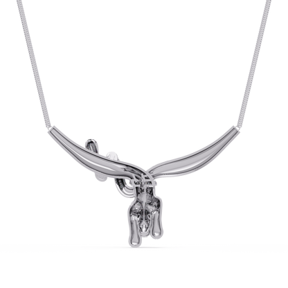 Diamond Panther Claw Pendant Necklace in Rose Gold - HIGHCARAT DIAMONDS