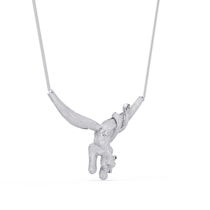 Diamond Panther Claw Pendant Necklace in Rose Gold - HIGHCARAT DIAMONDS