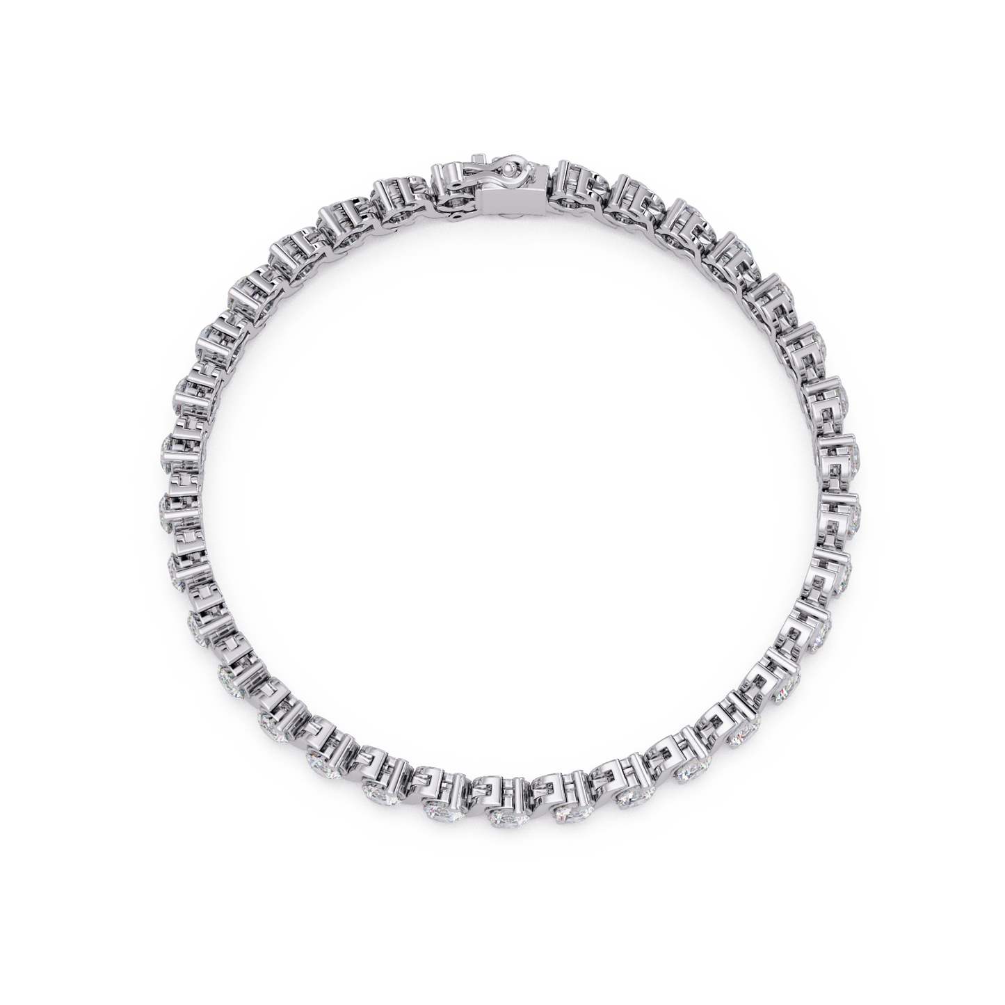 Diamond Swirl Link Lab Grown Diamond Tennis Bracelet - HIGHCARAT DIAMONDS