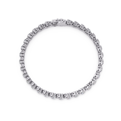 Diamond Swirl Link Lab Grown Diamond Tennis Bracelet - HIGHCARAT DIAMONDS