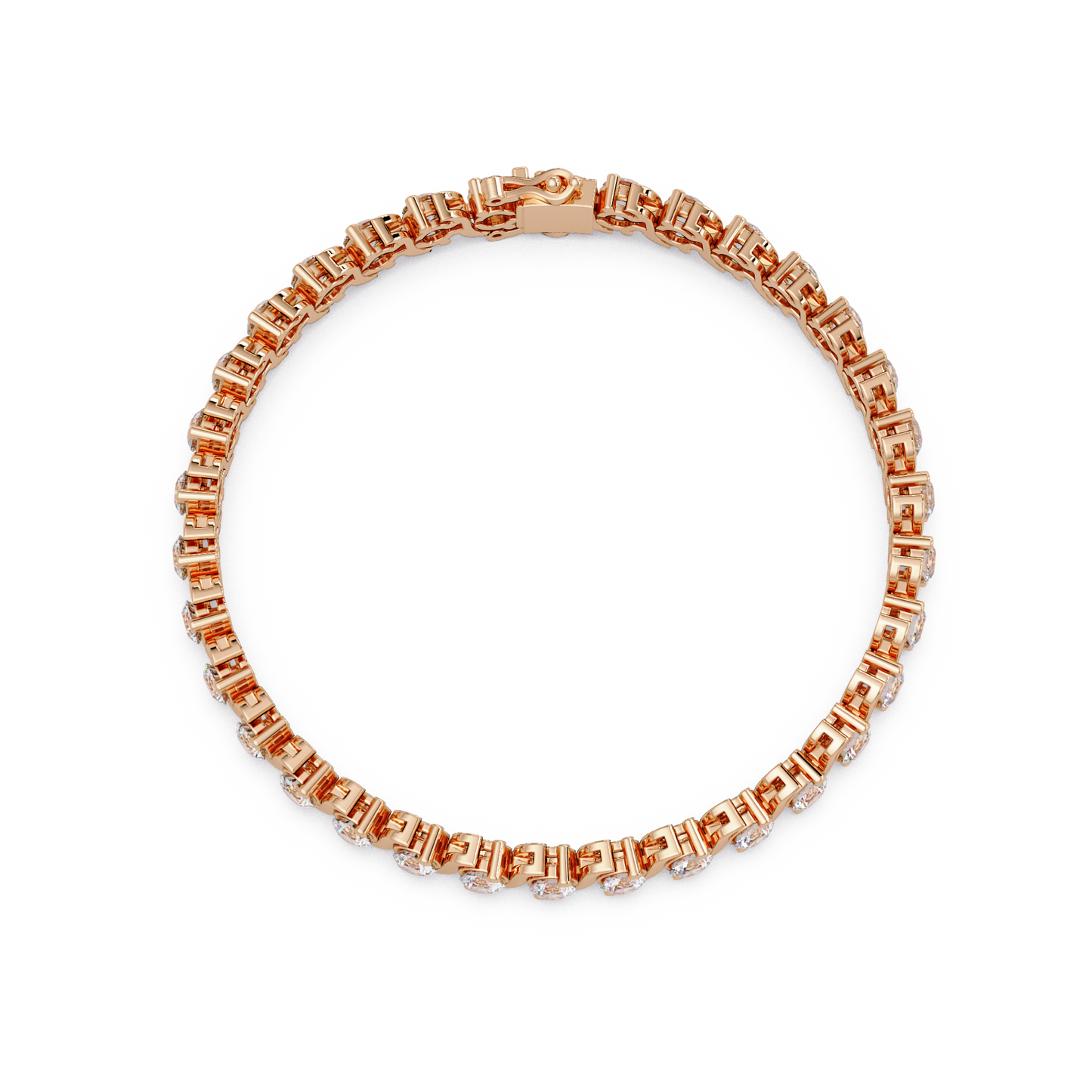 Diamond Swirl Link Lab Grown Diamond Tennis Bracelet - HIGHCARAT DIAMONDS