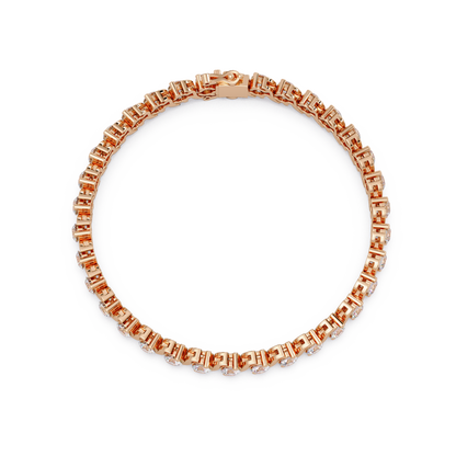 Diamond Swirl Link Lab Grown Diamond Tennis Bracelet - HIGHCARAT DIAMONDS