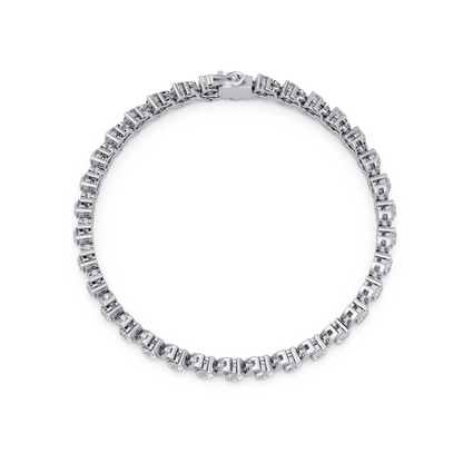 Diamond Swirl Link Lab Grown Diamond Tennis Bracelet - HIGHCARAT DIAMONDS