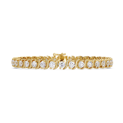 Diamond Swirl Link Lab Grown Diamond Tennis Bracelet - HIGHCARAT DIAMONDS
