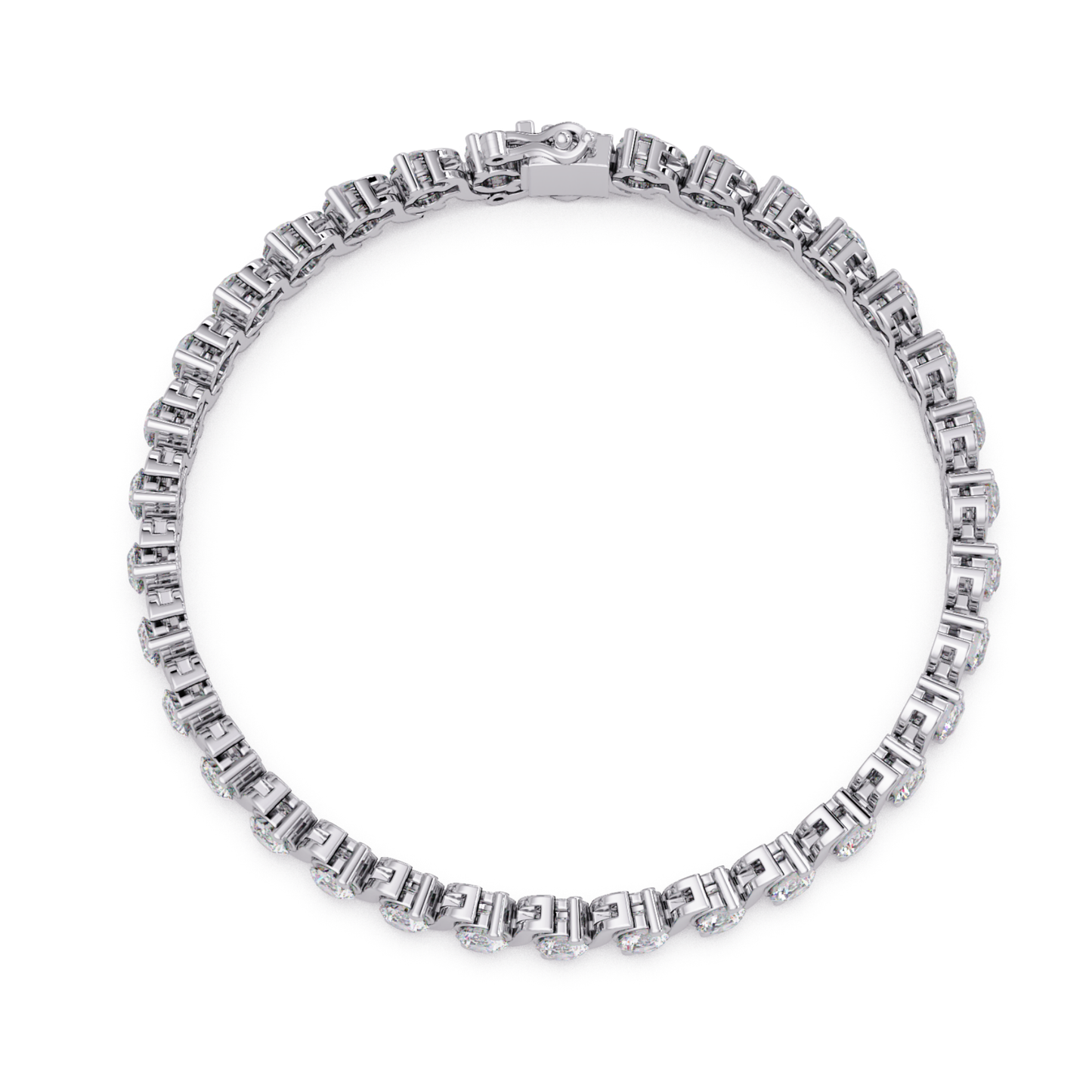 Diamond Swirl Link Lab Grown Diamond Tennis Bracelet - HIGHCARAT DIAMONDS