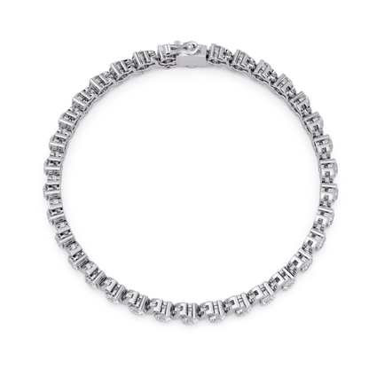 Diamond Swirl Link Lab Grown Diamond Tennis Bracelet - HIGHCARAT DIAMONDS