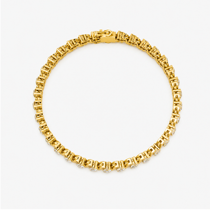 Diamond Swirl Link Lab Grown Diamond Tennis Bracelet - HIGHCARAT DIAMONDS