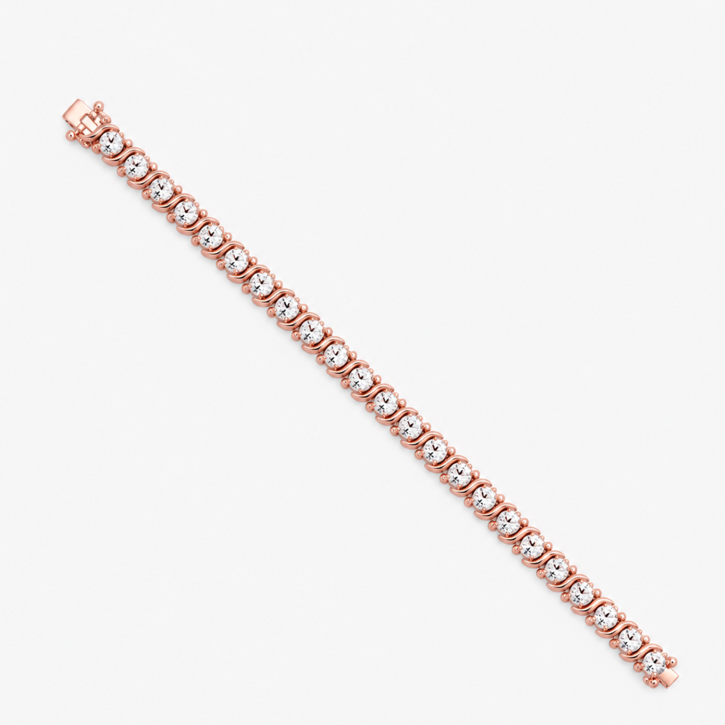 Diamond Swirl Link Lab Grown Diamond Tennis Bracelet - HIGHCARAT DIAMONDS