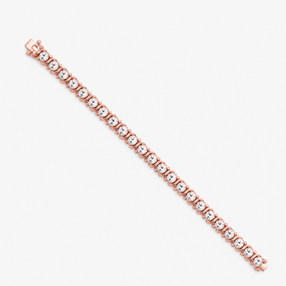 Diamond Swirl Link Lab Grown Diamond Tennis Bracelet - HIGHCARAT DIAMONDS