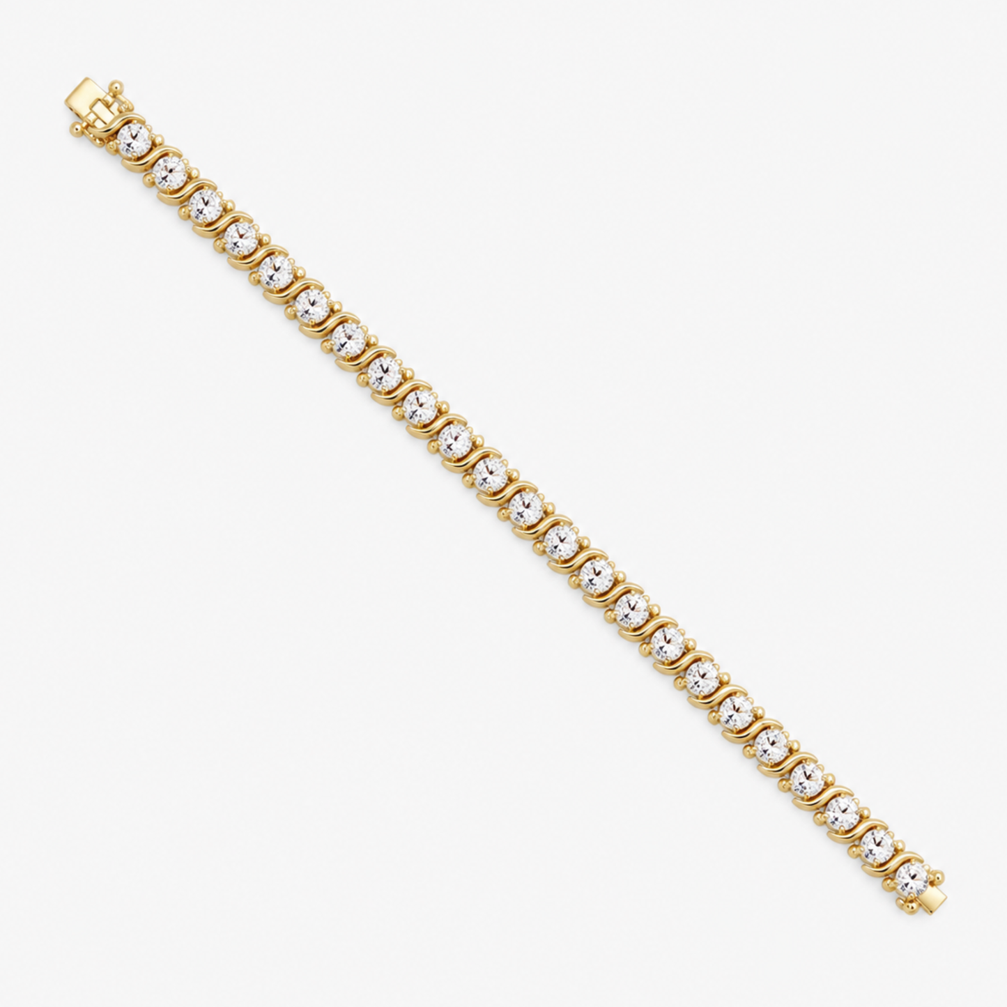 Diamond Swirl Link Lab Grown Diamond Tennis Bracelet - HIGHCARAT DIAMONDS