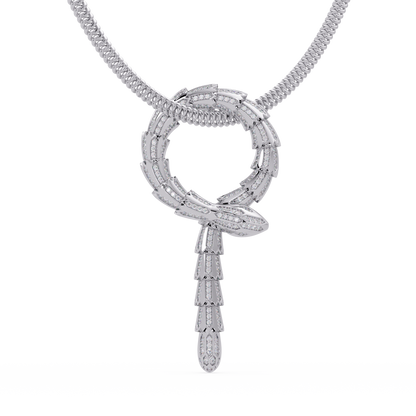 Diamond Thorn Circle Pendant Necklace in Yellow Gold - HIGHCARAT DIAMONDS