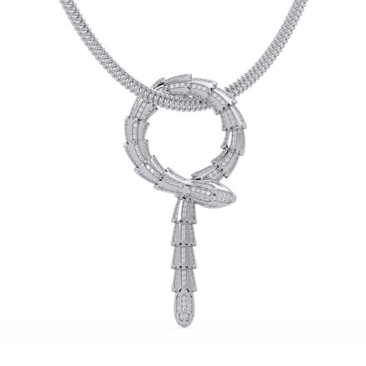 Diamond Thorn Circle Pendant Necklace in Yellow Gold - HIGHCARAT DIAMONDS