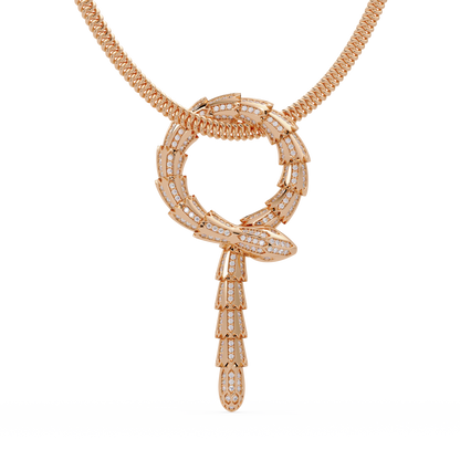 Diamond Thorn Circle Pendant Necklace in Yellow Gold - HIGHCARAT DIAMONDS