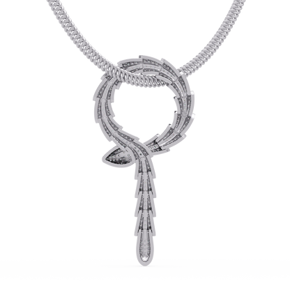 Diamond Thorn Circle Pendant Necklace in Yellow Gold - HIGHCARAT DIAMONDS