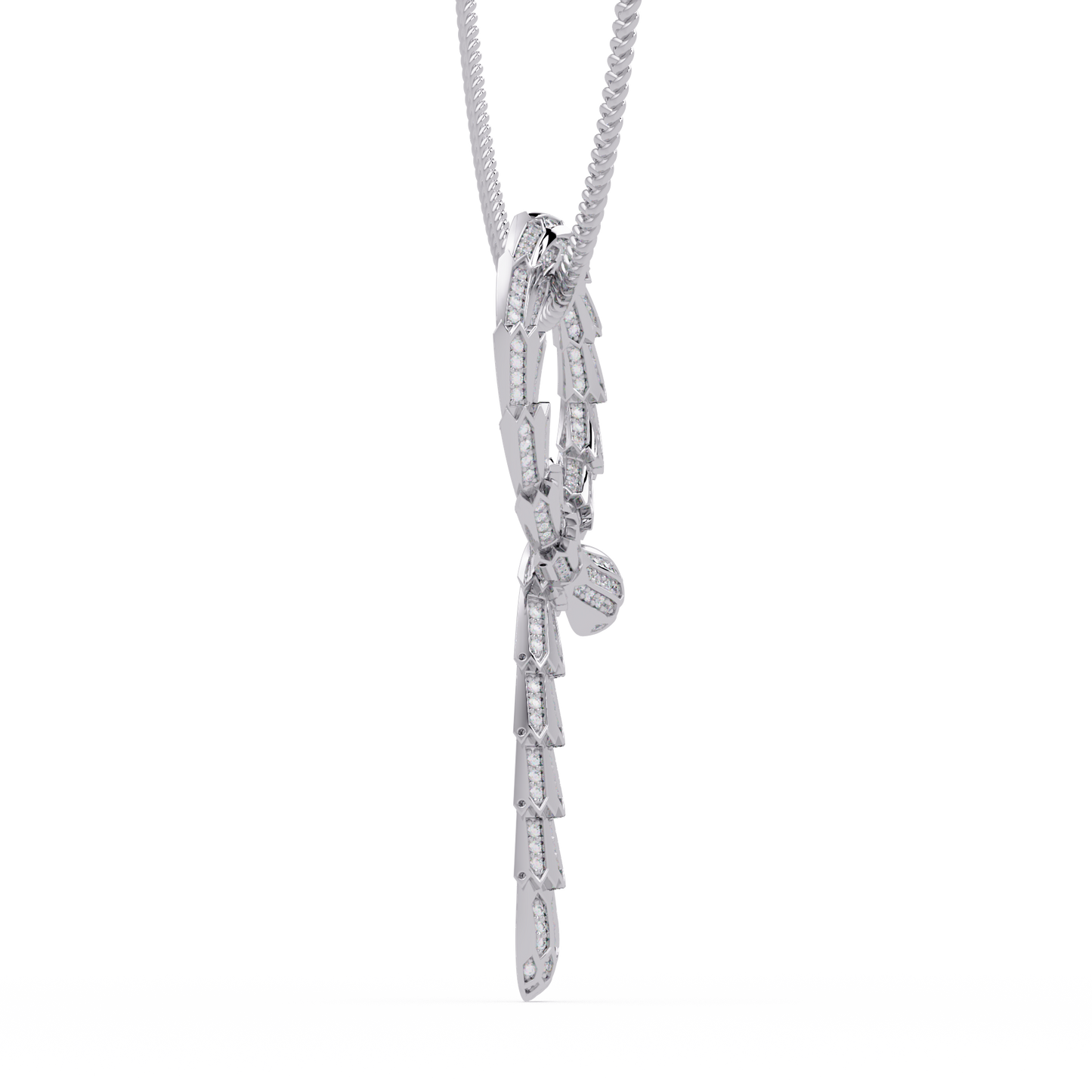 Diamond Thorn Circle Pendant Necklace in Yellow Gold - HIGHCARAT DIAMONDS