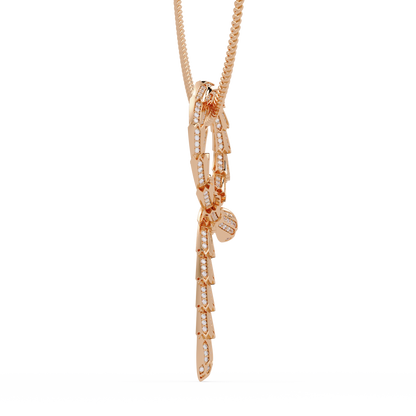 Diamond Thorn Circle Pendant Necklace in Yellow Gold - HIGHCARAT DIAMONDS