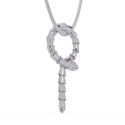 Diamond Thorn Circle Pendant Necklace in Yellow Gold - HIGHCARAT DIAMONDS