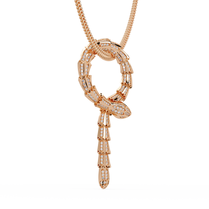 Diamond Thorn Circle Pendant Necklace in Yellow Gold - HIGHCARAT DIAMONDS